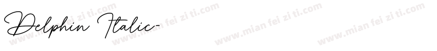 Delphin Italic字体转换